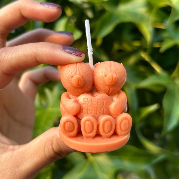 Other - Smol teddy bear sweetheart candle, small candle